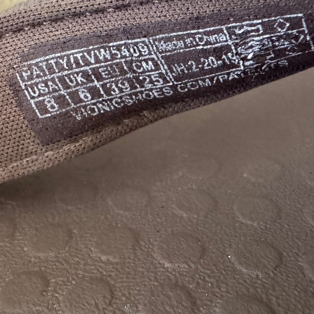Vionic Tide Patty Taupe Comfort Flip Flop Orthotic Sandals Buckle Size 8 - Picture 6 of 6